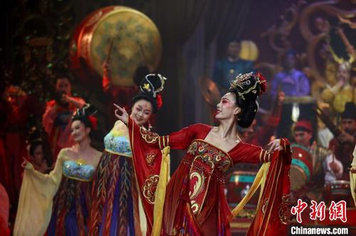 唐代宫廷燕乐《鼓》。大唐芙蓉园供图3