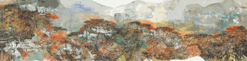 红色记忆之一（现代中国画）-136×544cm-2016年-王林旭