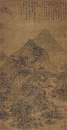 仿子久笔意山水-115×60cm-1658年-王-鉴