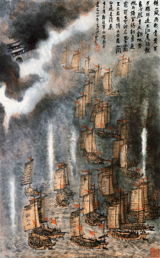 钟山风雨-92.2×57.3cm-1964年-李可染