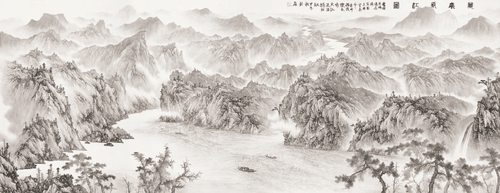 万里长江图190×500cm-2014年-刘-广