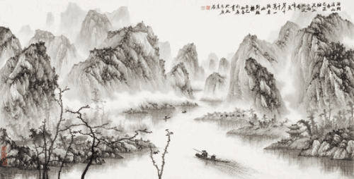 阳朔溪山春已深-180×97cm-2013年-刘-广