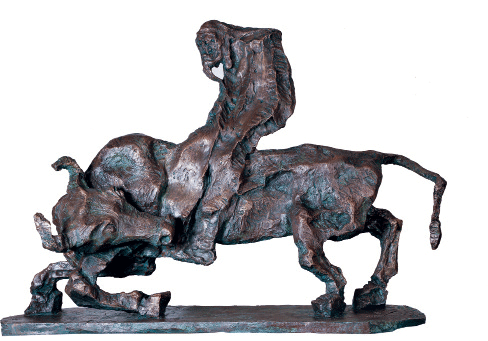 紫气东来—老子出关（青铜）153×63×105cm-2012年-吴为山