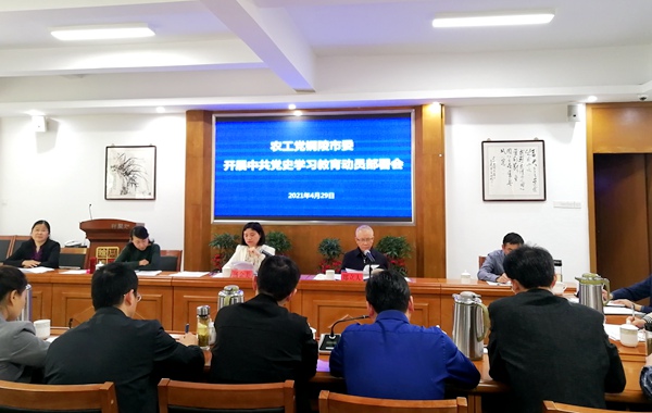 农工党铜陵市委会召开中共党史学习教育动员部署会 
