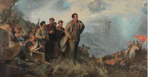 沈尧伊《而今迈步从头越》（油画） 1976 中国美术馆藏