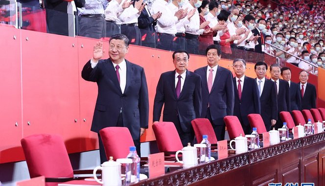 庆祝中国共产党成立100周年文艺演出《伟大征程》在京盛大举行 习近平李克强栗战书汪洋王沪宁赵乐际韩正王岐山出席观看