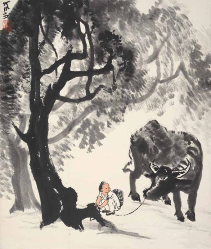 李可染与《放牧图》