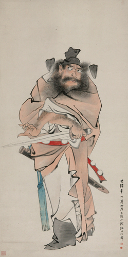 3.任伯年，钟进士像，1891年， 132.2×65.6cm，中国美术馆藏