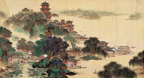 颐和园-96x177cm-1961年-何镜涵