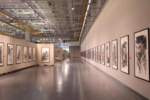 中国画作品展区（大陆）