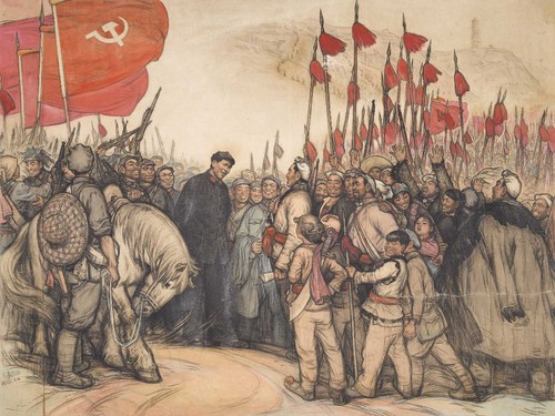 刘文西《毛主席到陕北》138x184cm 1964-1965年