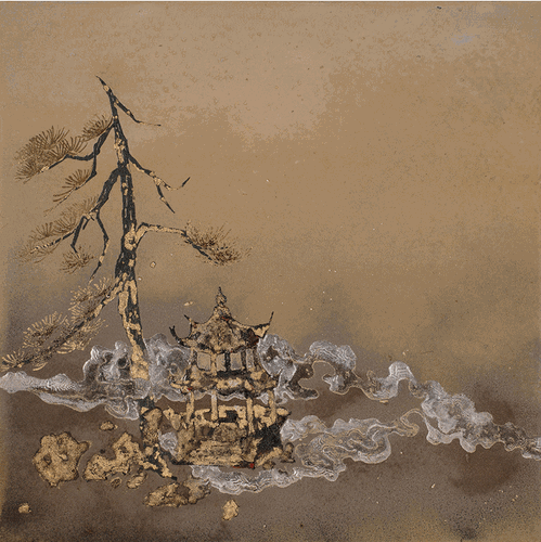 金银箔、灰）45×45cm-2019年-陈涵