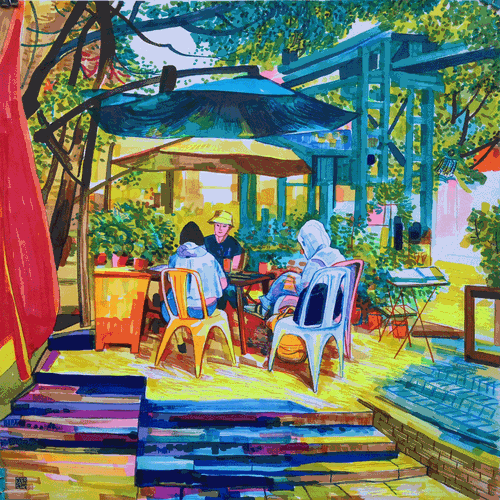 午后-50x50c-2021年-郭立黄