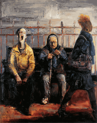 橘色黄昏-200x160cm-2003年-续鹤贤