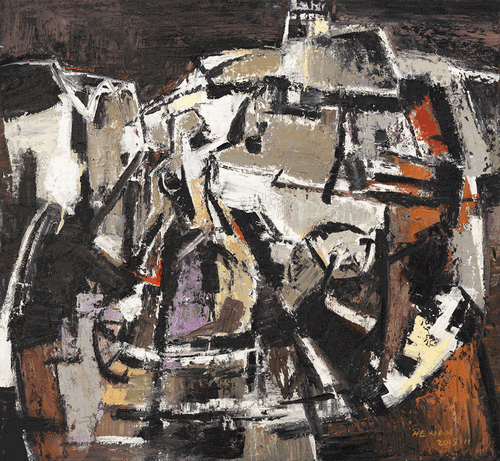 德国公平女神广场-120x130cm-2015年-续鹤贤