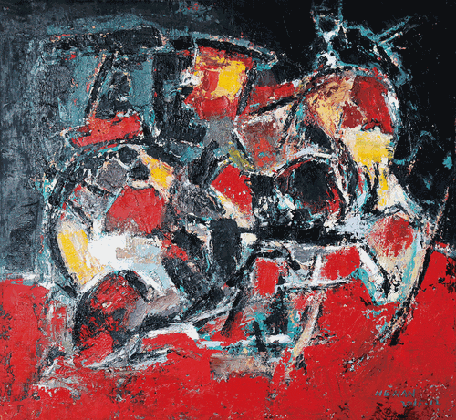 雄风·汉战马车-120x130cm.2015年-续鹤贤