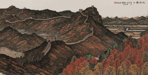 秋满关山-25x198cm-2020年-崔晓东