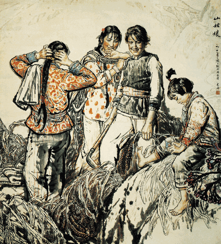 山姑娘-199×192.5cm-1984年-刘文西