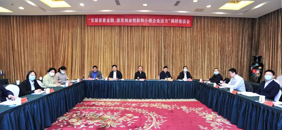 蒋作君曹鸿鸣出席“发展普惠金融，激发创业创新和小微企业活力”调研座谈会