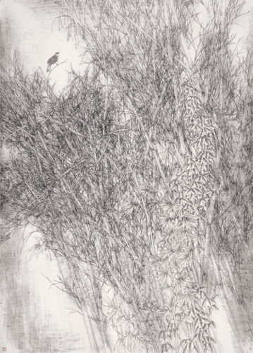 风吟秋竹动寒声--220x160cm-张超