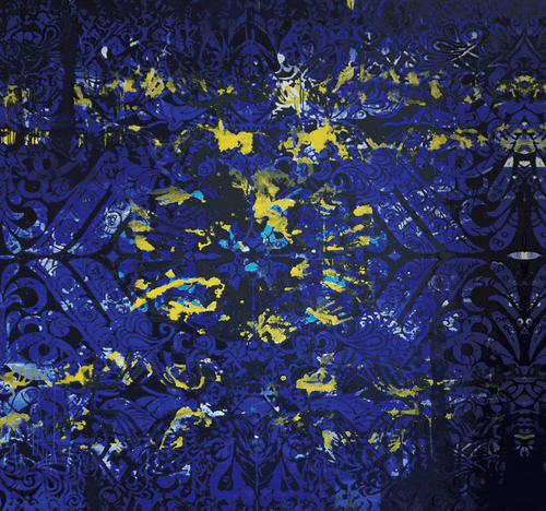 图腾一号（综合材料-亚麻布）180×200cm-2017年-古-原