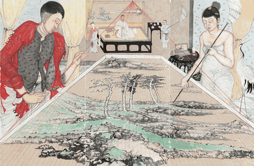 一河两岸-247×375cm--2013年-雷子人