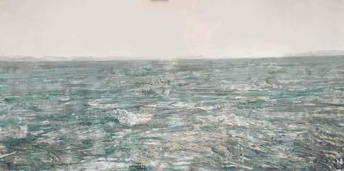 亲爱的，我带你到水的那边去穿越丛林（布面油画）105×205cm--2021年-罗-奇