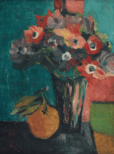 瓶-花（油画）44×34cm-1972年--关-良--广东美术馆藏