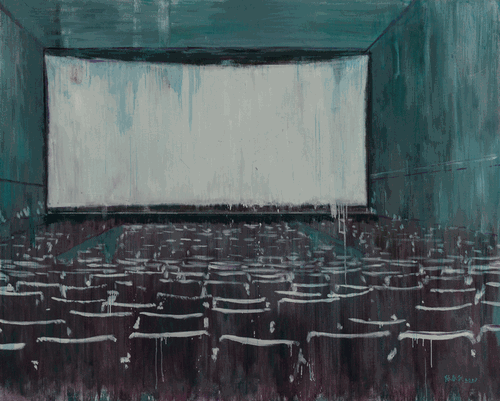 梁园电影院（油画）160x200cm-2020年-张春华