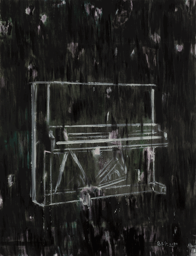 钢琴（油画）170x130cm-2021年-张春华