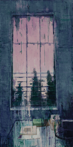 窗外（油画）200x100cm-2017年-张春华