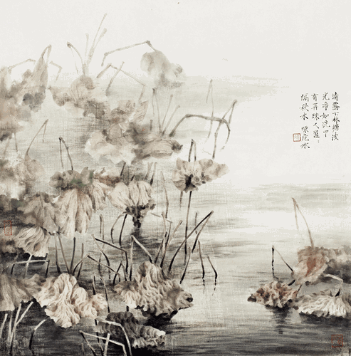 盈盈秋水-68×68㎝-2012年-陈危冰