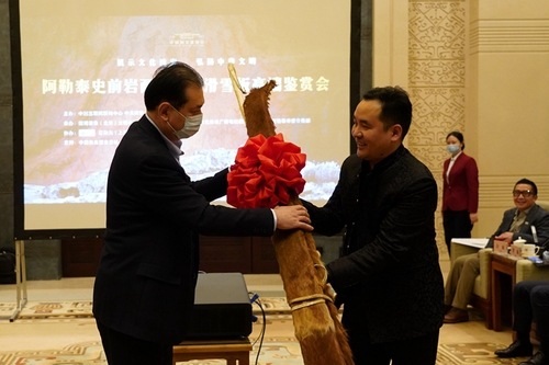 8.阿勒泰地委、行署向国博雅集（北京）文物有限公司捐赠古老毛皮滑雪板