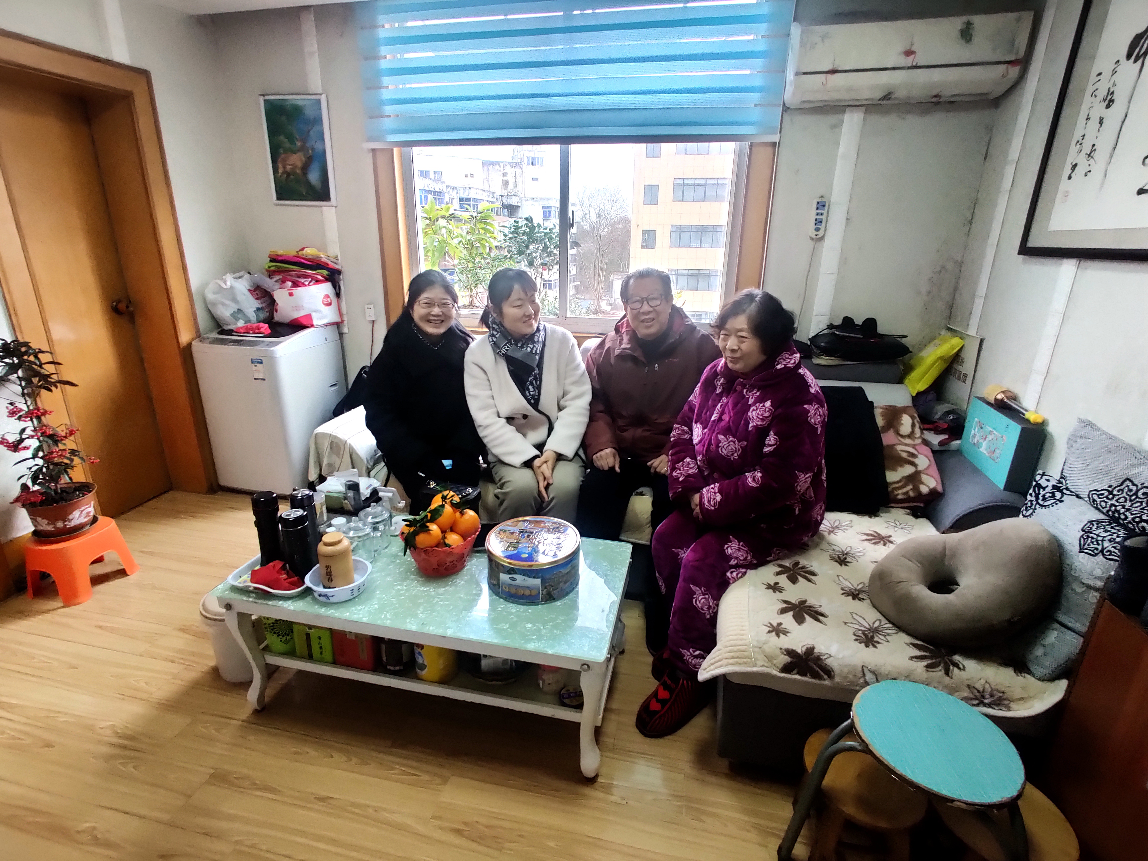 民革马鞍山市花山一支部慰问老党员