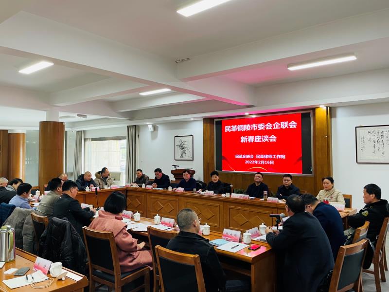 铜陵民革企业家联谊会召开新春座谈会