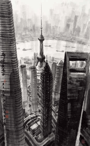 都市奏鸣曲之二-97×59cm-2020年-冯-远