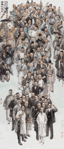 中华人文图（之二）180×397cm-2021年-冯-远