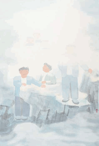 山高品淡图-50×80cm-2021-年---田黎明