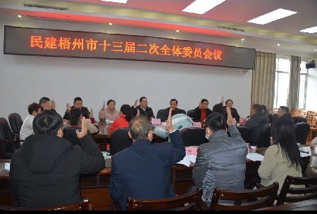 民建梧州市委会召开十三届二次全会