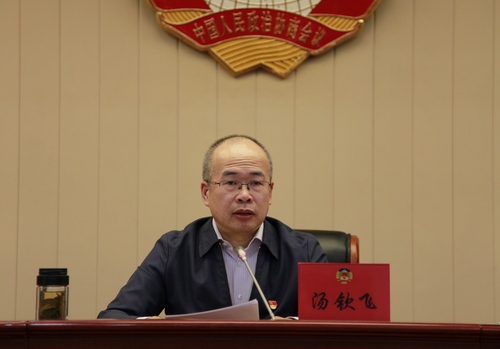 区政协党组书记、主席汤钦飞同志讲话