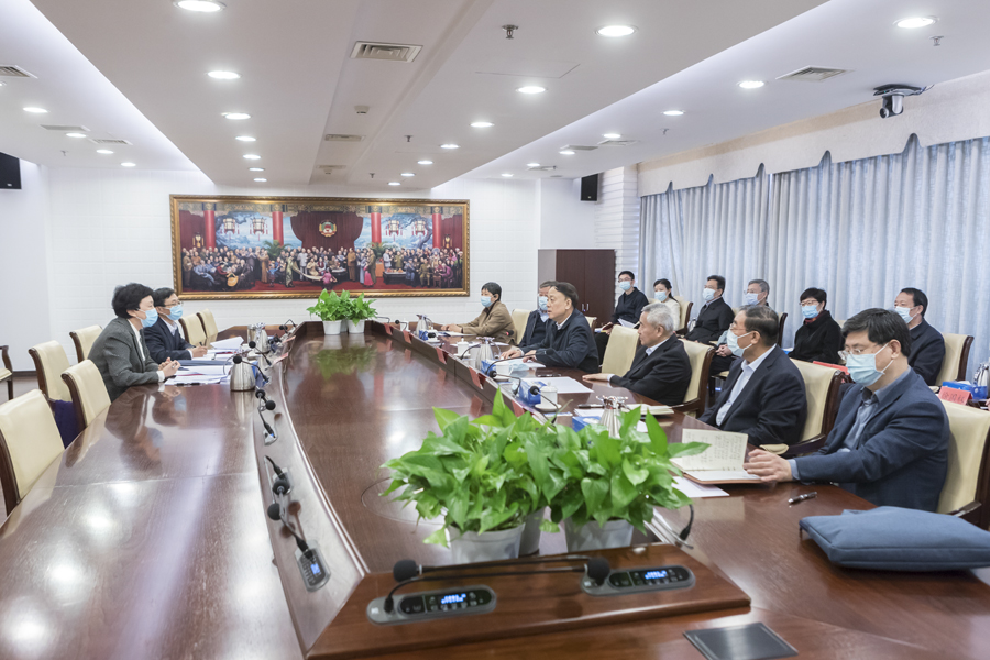 中共中央统战部副部长陈旭一行走访九三学社中央机关