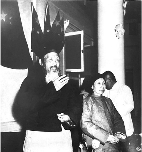 1951年3月31日晚，张澜在中央人民政府祝寿会上致答谢词。
