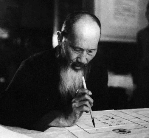 1949年张澜出席新政协会议签到时留影