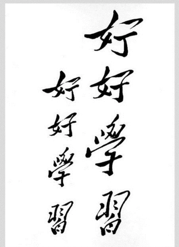 毛泽东为北京市育英学校题词：好好学习 好好学习