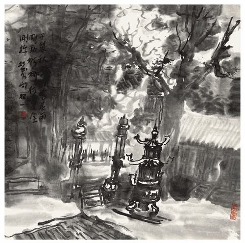 山水四-68×68cm--邹本虹