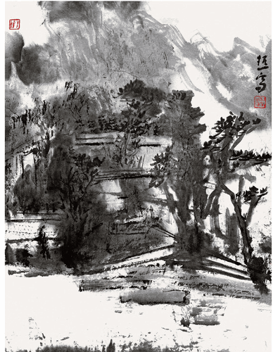 山水十四-68×34cm-邹本虹