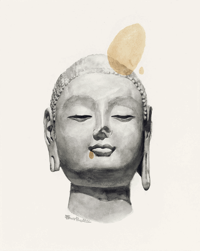 神像-1（纸本综合材料）52×41cm-2021年-范-勃