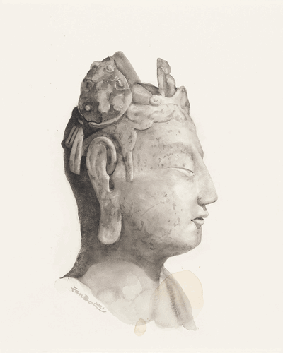 神像-16（纸本综合材料）52×41cm-2021年-范-勃