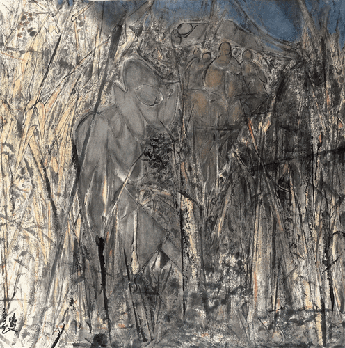 天妙之一-125×125cm-2021年-李晓柱