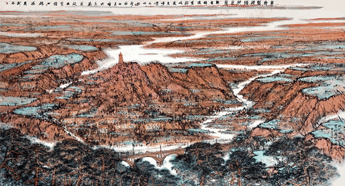 革命圣地-时代之光-400×236cm--马新林